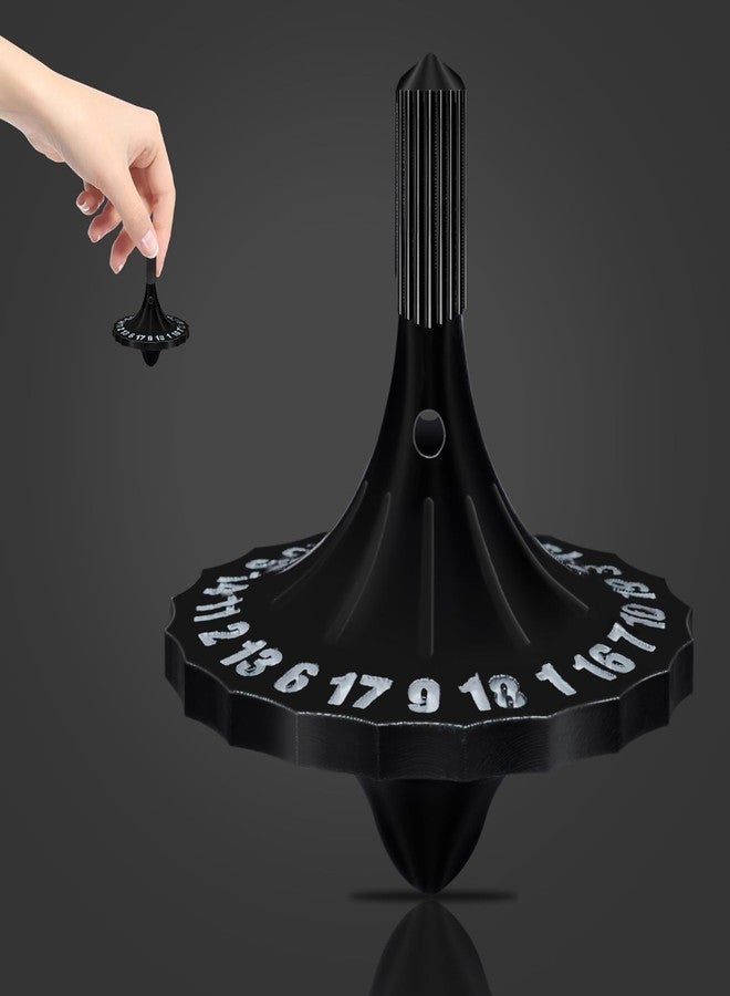 CZYY 3D Printed Spinning Top - Unique Gaming Dice, EDC Fidget Dice, Desk Toy, DND Gift & Accessories for Tabletop RPG Gamer (Black D20) - Image 1